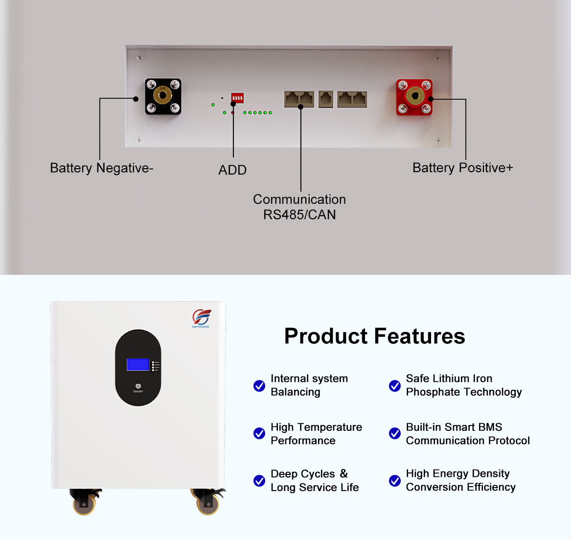 Floor standing storage battery